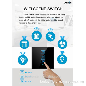 2017 Innovative products of Lanbon remote and touch light smart electrical wifi scene switch